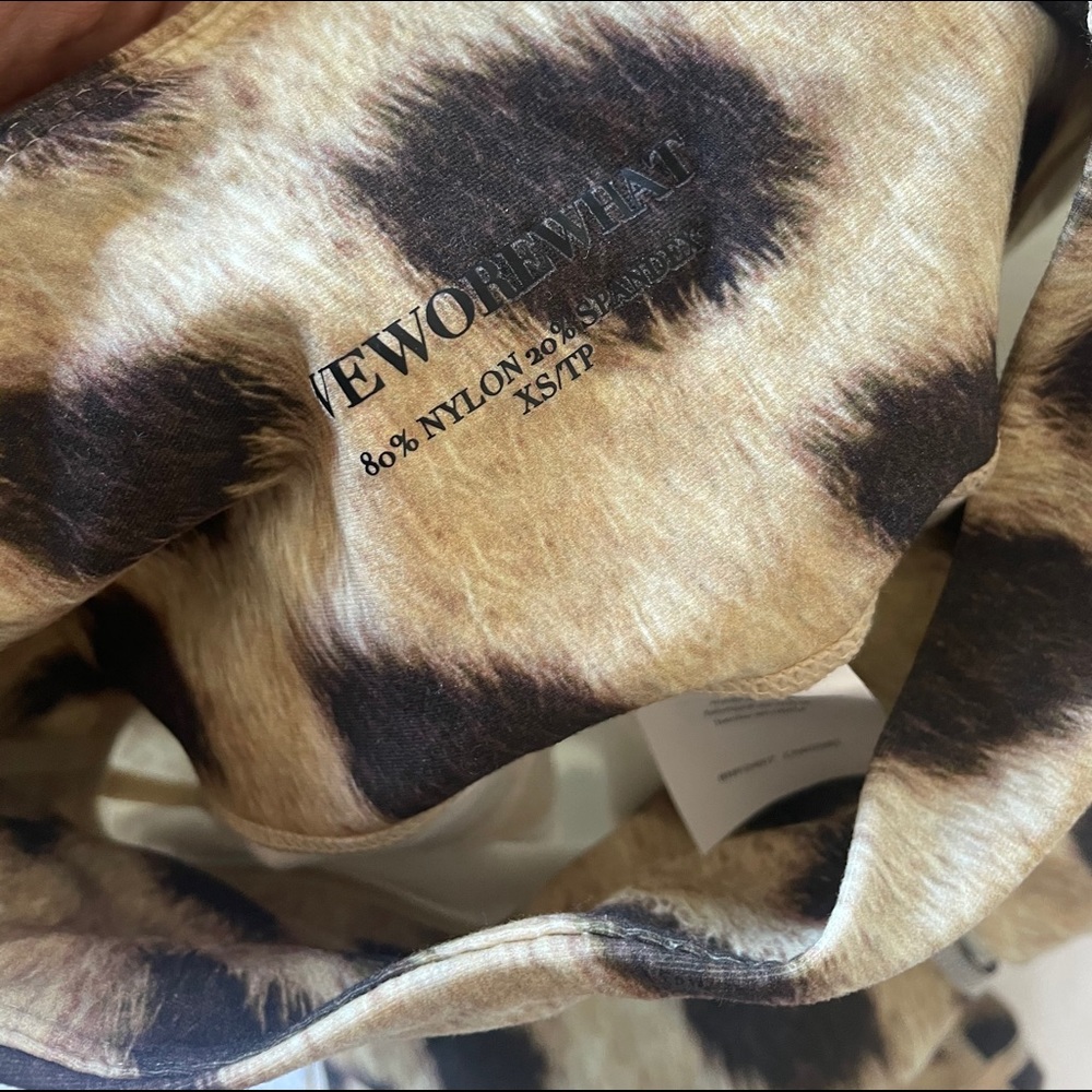 WEWOREWHAT LEOPARD BIKER SHORTS - Picture 3 of 5